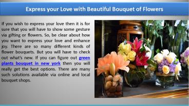Express your Love with Beautiful Bouquet of Flowers