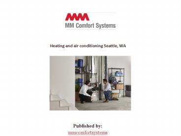 Heating and air conditioning Seattle, WA