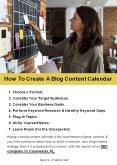 How To Create A Blog Content Calendar PowerPoint PPT Presentation