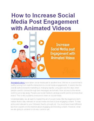 How to Increase Social Media Post Engagement with Animated Videos