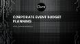 Corporate Event Budget Planning PowerPoint PPT Presentation