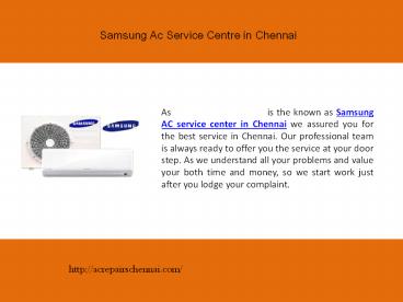Samsung ac service centre in Chennai
