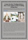 Contact the Best Wedding Stylist to Have Great Options of Best Wedding Styling Ideas PowerPoint PPT Presentation