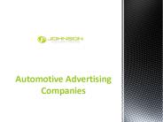 Automotive Advertising Company- Johnson Ads