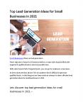 Top Lead Generation Ideas for Small Businesses in 2021 PowerPoint PPT Presentation