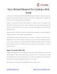 Your Ultimate Blueprint for Creating a Web Portal PowerPoint PPT Presentation
