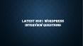 WordPress Interview Questions PowerPoint PPT Presentation