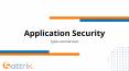 Application Security - Types and Services PowerPoint PPT Presentation