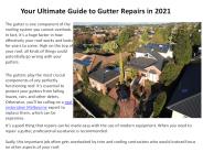 Your Ultimate Guide to Gutter Repairs in 2021
