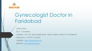 Gynecologist in Faridabad