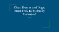 Clean Homes and Dogs; Must They Be Mutually Exclusive? PowerPoint PPT Presentation