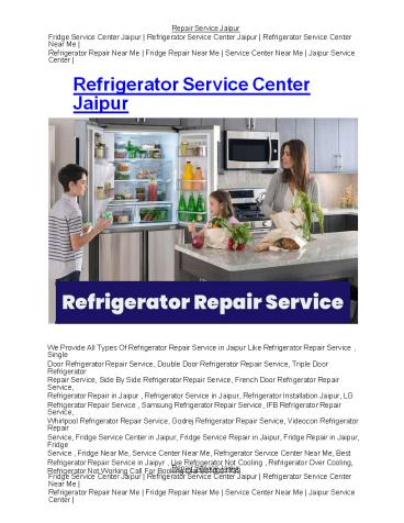 Refrigerator Service Center Jaipur
