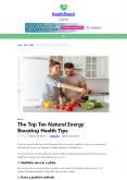 The Top Ten Natural Energy Boosting Health Tips PowerPoint PPT Presentation