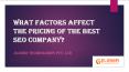 What factors affect the pricing of the best SEO company PowerPoint PPT Presentation