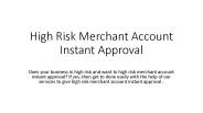 high risk merchant account instant approval | 5 star processing