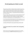 social gaming merchant account PowerPoint PPT Presentation