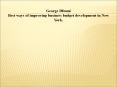 George Dfouni's business budget development practice in New York PowerPoint PPT Presentation