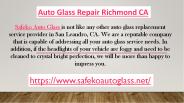 Auto Glass Repair Richmond CA