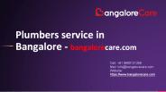 Plumbers service in Bangalore - bangalorecare.com