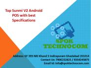 Top Sunmi V2 Android POS with best Specifications