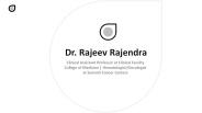 Dr. Rajeev Rajendra - Provides Consultation in Medical Genetics