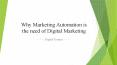 Why Marketing Automation is the Need of Digital Marketing PowerPoint PPT Presentation