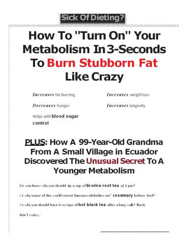Increase Metabolism Burn Stubborn Fat CarboFix