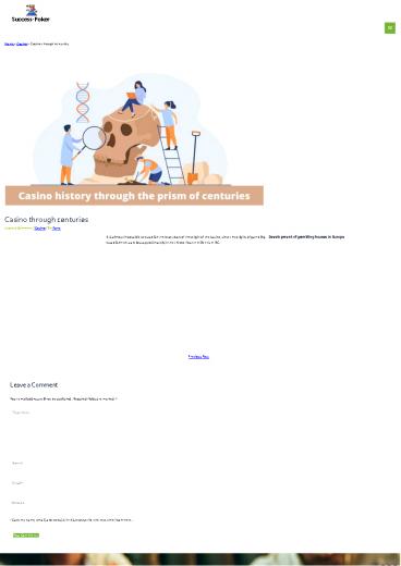 Casino through centuries