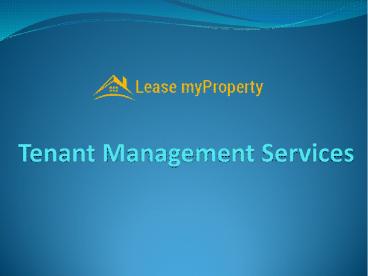 Tenant Management Services