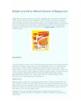 Delight Yourself By Different Flavors Of Maggi Pazzta