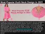 Most Popular Kurti Neck Design In 2021