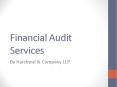 Professional Financial Services Auditing in the USA - HCLLP PowerPoint PPT Presentation