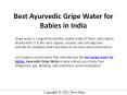 Best Ayurvedic Gripe Water for Babies in India