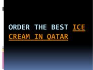 Ice Cream in Qatar