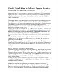 Find A Quick Way to Cabinet Repair Service (1) PowerPoint PPT Presentation