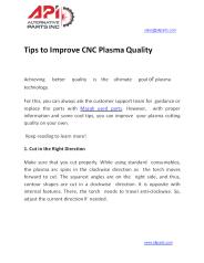 Tips to Improve CNC Plasma Quality