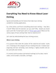 Everything You Need to Know About Laser Etching