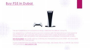 Buy PS5 in Dubai