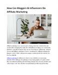 How Can Bloggers & Influencers Do Affiliate Marketing PowerPoint PPT Presentation