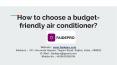 How to choose a budget-friendly air conditioner?