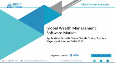 Wealth Management Software Market 2020 Growing Demand, Top Companies, Innovative Technologies, Segmental Outlook and Industry Insights 2026