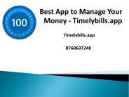 Best App to Manage Your Money - Timelybills.app