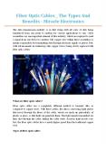 Fiber Optic Cables _ The Types And Benefits - Miracle Electronics PowerPoint PPT Presentation