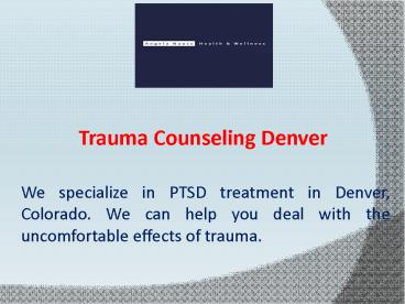 Trauma Counseling Denver