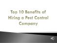 Top 10 Benefits of Hiring a Pest Control Company PowerPoint PPT Presentation