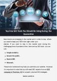 Top Free SEO Tools You Should Be Using During the Quarantine PowerPoint PPT Presentation