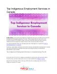 Top Indigenous Employment Services in Canada PowerPoint PPT Presentation