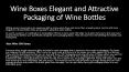 Wine Boxes Elegant and Attractive Packaging of Wine Bottles PowerPoint PPT Presentation