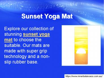 Sunset Yoga Mat