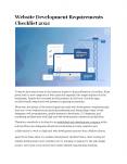 Website Development Requirements Checklist 2021 PowerPoint PPT Presentation